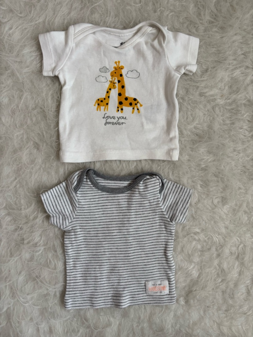 H&M & Carters Set of 2 Baby Gender Neutral Tees